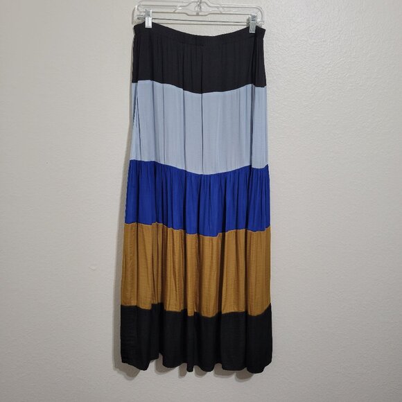 Anthropologie Dolan Freja Multicolor Tiered Maxi Skirt Large - Picture 2 of 9